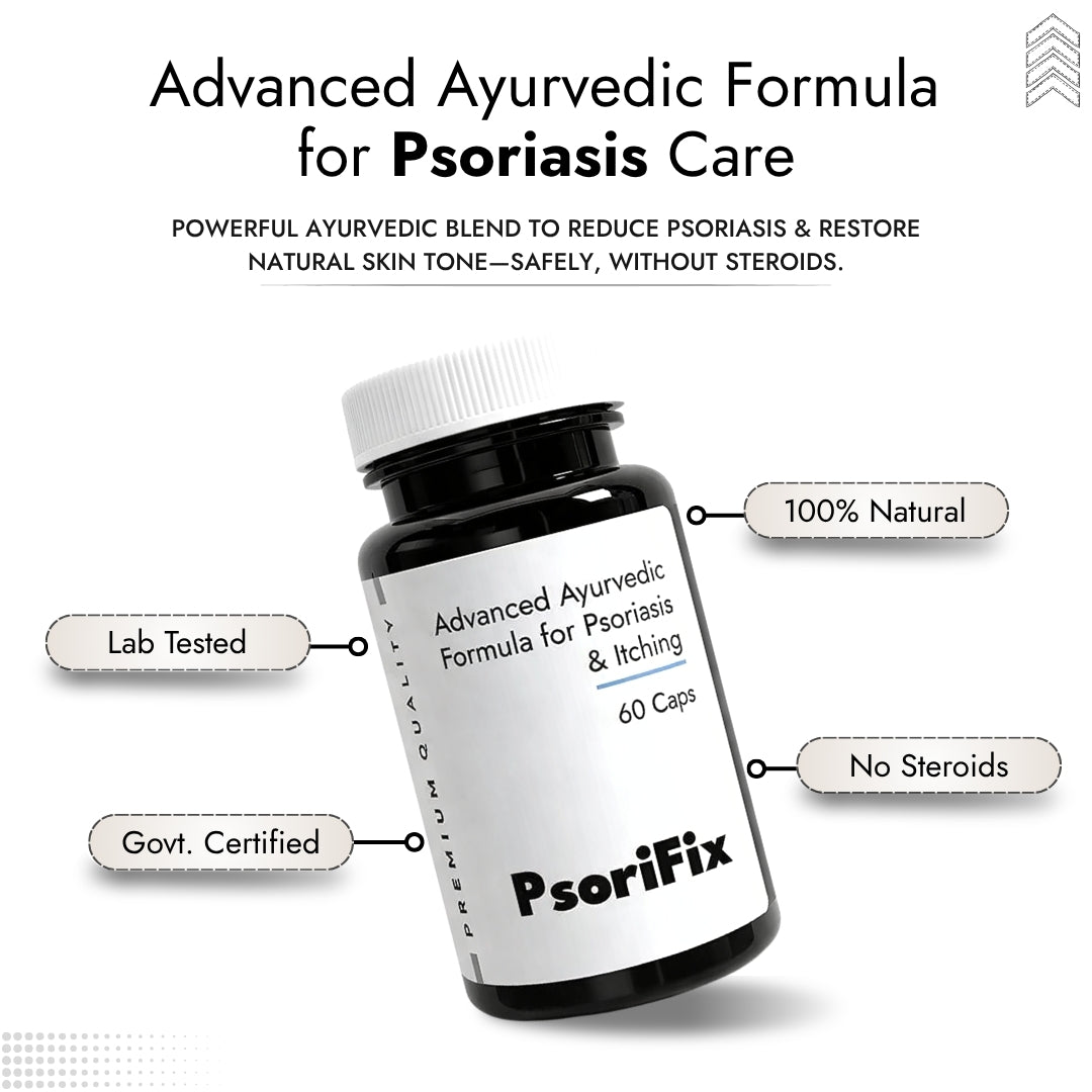 Advanced Ayurvedic Psoriasis Capsules (60 Caps) | Skin & Itching Support